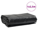 vidaXL fekete ponyva 1 x 2,5 m 650 g/m²