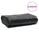 vidaXL fekete ponyva 2,5 x 4,5 m 650 g/m²