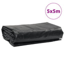 vidaXL fekete ponyva 5 x 5 m 650 g/m²