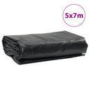 vidaXL fekete ponyva 5 x 7 m 650 g/m²