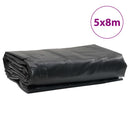 vidaXL fekete ponyva 5 x 8 m 650 g/m²
