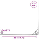vidaXL antracitszürke ponyva 1,5 x 6 m 650 g/m²