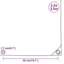 vidaXL antracitszürke ponyva 2,5 x 3,5 m 650 g/m²