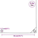 vidaXL antracitszürke ponyva 3,5 x 5 m 650 g/m²