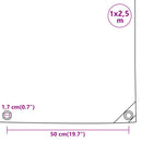 vidaXL antracitszürke ponyva 1 x 2,5 m 650 g/m²