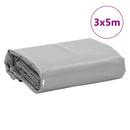 vidaXL szürke ponyva 3 x 5 m 650 g/m²