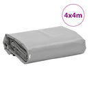vidaXL szürke ponyva 4 x 4 m 650 g/m²