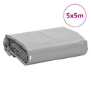 vidaXL szürke ponyva 5 x 5 m 650 g/m²