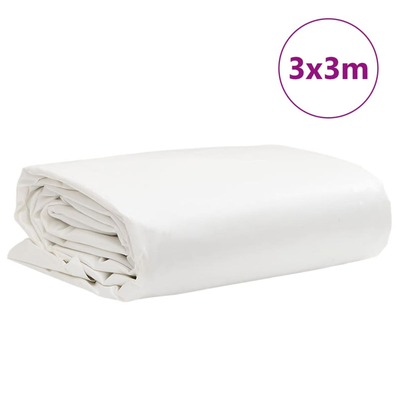 vidaXL fehér ponyva 3 x 3 m 650 g/m²