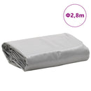 vidaXL szürke ponyva Ø 2,8 m 650 g/m²
