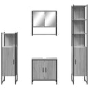 vidaXL 4 részes szürke sonoma színű szerelt fa fürdőszobai bútorszett