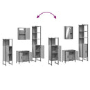 vidaXL 4 részes szürke sonoma színű szerelt fa fürdőszobai bútorszett