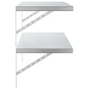 vidaXL 2 db ezüstszínű rozsdamentes acél fali polc 100x40 cm