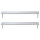 vidaXL 2 db ezüstszínű rozsdamentes acél fali polc 100 x 23,5 cm