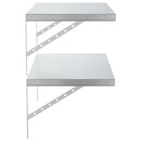 vidaXL 2 db ezüstszínű rozsdamentes acél fali polc 75 x 40 cm