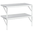 vidaXL 2 db ezüstszínű rozsdamentes acél fali polc 75 x 40 cm