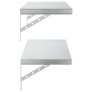vidaXL 2 db ezüstszínű rozsdamentes acél fali polc 75 x 30 cm