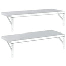 vidaXL 2 db ezüstszínű rozsdamentes acél fali polc 75 x 30 cm