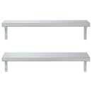 vidaXL 2 db ezüstszínű rozsdamentes acél fali polc 75 x 23,5 cm