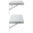 vidaXL 2 db ezüstszínű rozsdamentes acél fali polc 75 x 23,5 cm