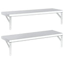 vidaXL 2 db ezüstszínű rozsdamentes acél fali polc 75 x 23,5 cm