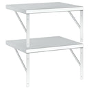 vidaXL 2 db ezüstszínű rozsdamentes acél fali polc 50 x 40 cm