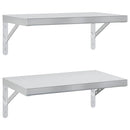 vidaXL 2 db ezüstszínű rozsdamentes acél fali polc 50 x 30 cm