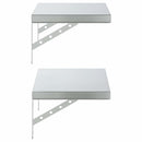 vidaXL 2 db ezüstszínű rozsdamentes acél fali polc 50 x 30 cm