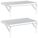 vidaXL 2 db ezüstszínű rozsdamentes acél fali polc 50 x 30 cm