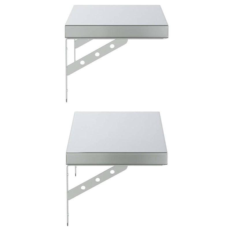 vidaXL 2 db ezüstszínű rozsdamentes acél fali polc 50 x 23,5 cm