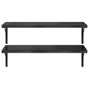 vidaXL 2 db fekete rozsdamentes acél fali polc 100 x 40 cm