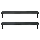 vidaXL 2 db fekete rozsdamentes acél fali polc 100 x 30 cm