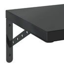 vidaXL 2 db fekete rozsdamentes acél fali polc 100 x 30 cm