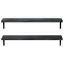 vidaXL 2 db fekete rozsdamentes acél fali polc 100 x 23,5 cm