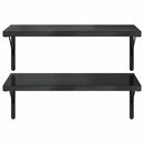 vidaXL 2 db fekete rozsdamentes acél fali polc 75 x 40 cm
