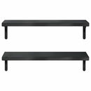 vidaXL 2 db fekete rozsdamentes acél fali polc 75 x 23,5 cm