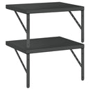 vidaXL 2 db fekete rozsdamentes acél fali polc 50 x 40 cm