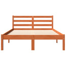 vidaXL viaszbarna tömör fenyőfa ágy matrac nélkül 150 x 200 cm