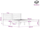vidaXL viaszbarna tömör fenyőfa ágy matrac nélkül 150 x 200 cm