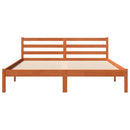 vidaXL viaszbarna tömör fenyőfa ágy matrac nélkül 200 x 200 cm