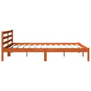 vidaXL viaszbarna tömör fenyőfa ágy matrac nélkül 200 x 200 cm