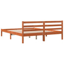 vidaXL viaszbarna tömör fenyőfa ágy matrac nélkül 200 x 200 cm
