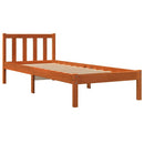 vidaXL viaszbarna tömör fenyőfa ágy matrac nélkül 100 x 200 cm