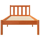 vidaXL viaszbarna tömör fenyőfa ágy matrac nélkül 100 x 200 cm