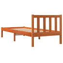 vidaXL viaszbarna tömör fenyőfa ágy matrac nélkül 100 x 200 cm