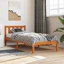 vidaXL viaszbarna tömör fenyőfa ágy matrac nélkül 100 x 200 cm