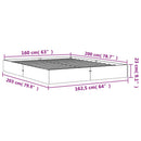 vidaXL viaszbarna tömör fenyőfa ágy matrac nélkül 160 x 200 cm