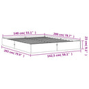 vidaXL viaszbarna tömör fenyőfa ágy matrac nélkül 140 x 200 cm