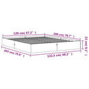 vidaXL viaszbarna tömör fenyőfa ágy matrac nélkül 120 x 200 cm