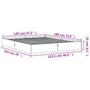 vidaXL viaszbarna tömör fenyőfa ágy matrac nélkül 120 x 190 cm